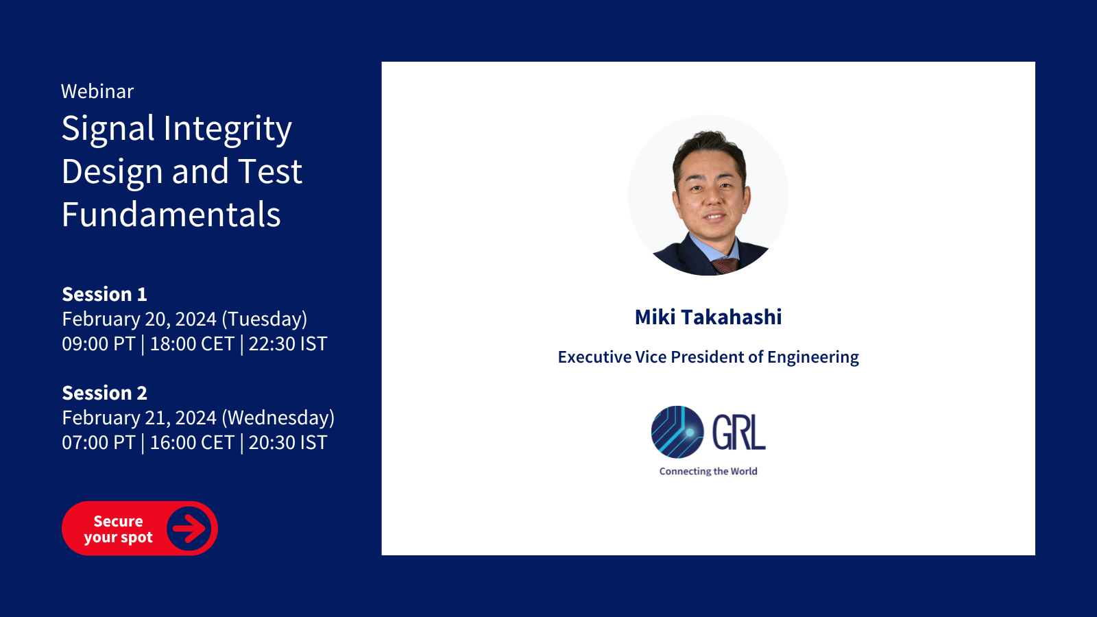 Signal Integrity Design and Test Fundamentals—Technical inar